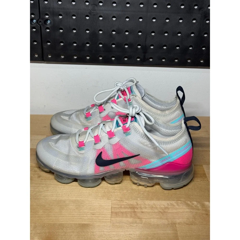 Nike Air Vapormax 2019 Womens 7 Summit White‎ Laser Fuchsia Pink AR6632-007